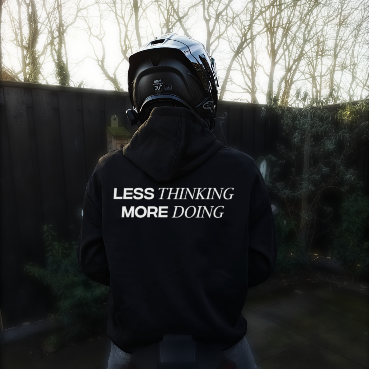 less thinking hoodie